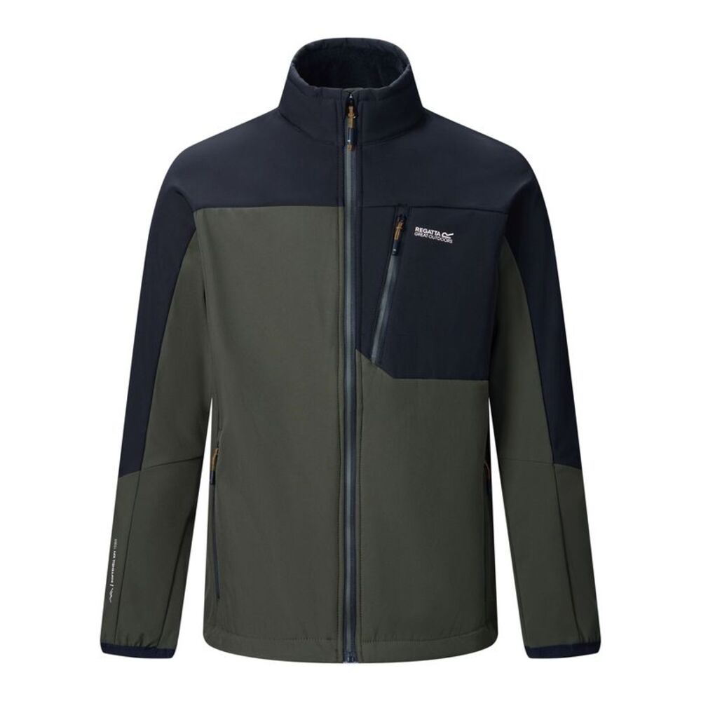 Regatta Mens Mountdale Soft Shell Jacket / Dark Khaki/Black